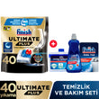 Finish Ultimate Plus 40 Kapsül Hepsi Bir Arada Bulaşık Makinesi Tableti + Temizlik Bakım Seti