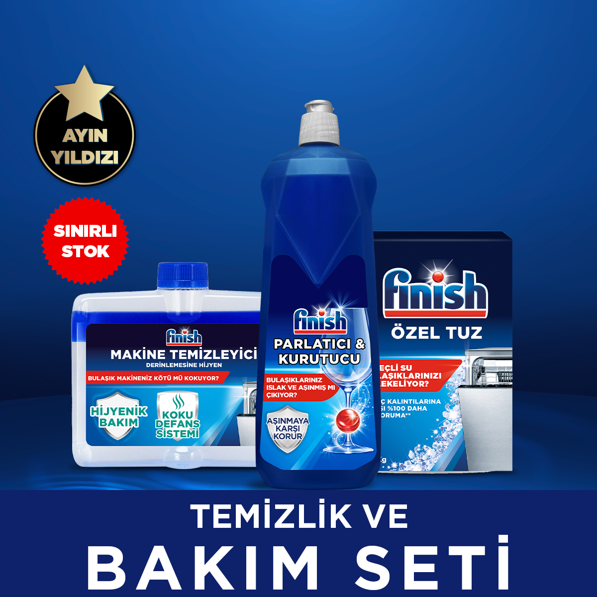 Ayın ürünü! Finish Temizlik ve Bakım Seti