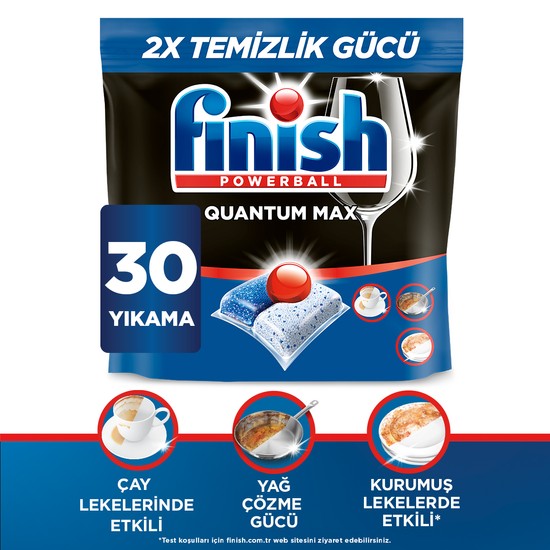 FINISH Quantum Max 30 Kapsül Bulaşık Makinesi Deterjanı Tableti